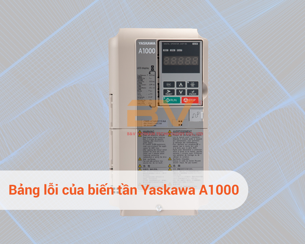 Bảng lỗi của biến tần Yaskawa A1000