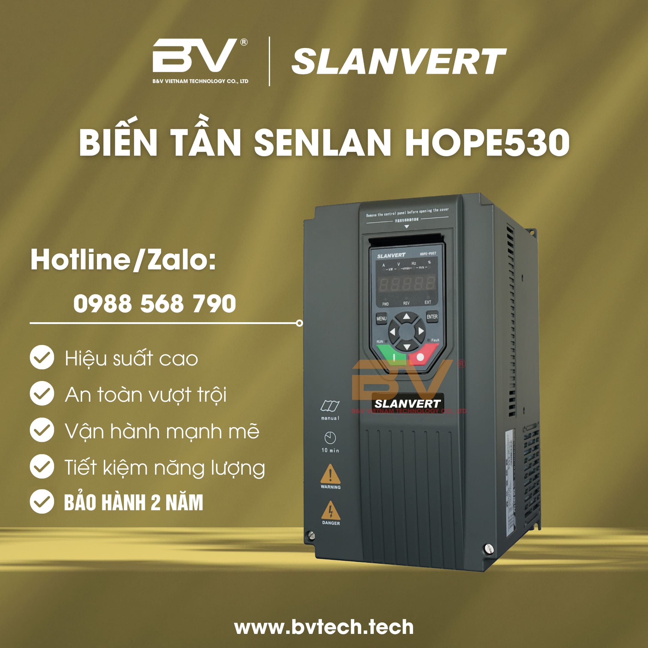 Hướng dẫn cài đặt biến tần Senlan (Slanvert) HOPE530 – Tiếng Việt