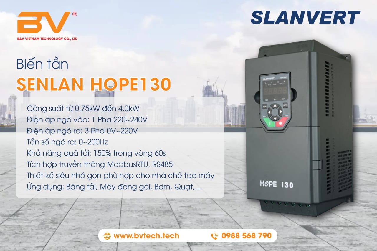 Tài liệu hướng dẫn cài đặt biến tần Senlan (Slanvert) HOPE130 – Tiếng Việt