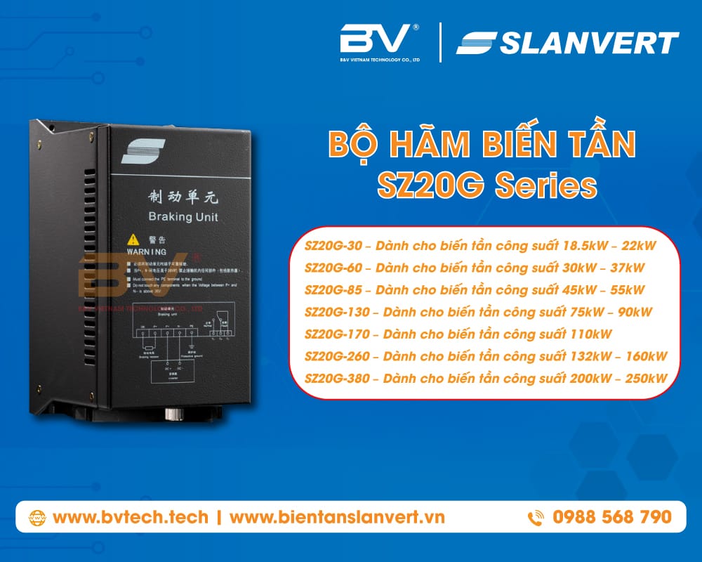 BỘ HÃM BIẾN TẦN SZ20G SERIES – PHÂN PHỐI CHÍNH HÃNG BỞI B&V VIỆT NAM